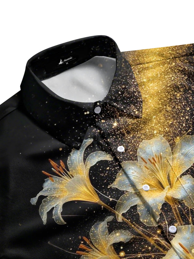 men's botanical shirt side view