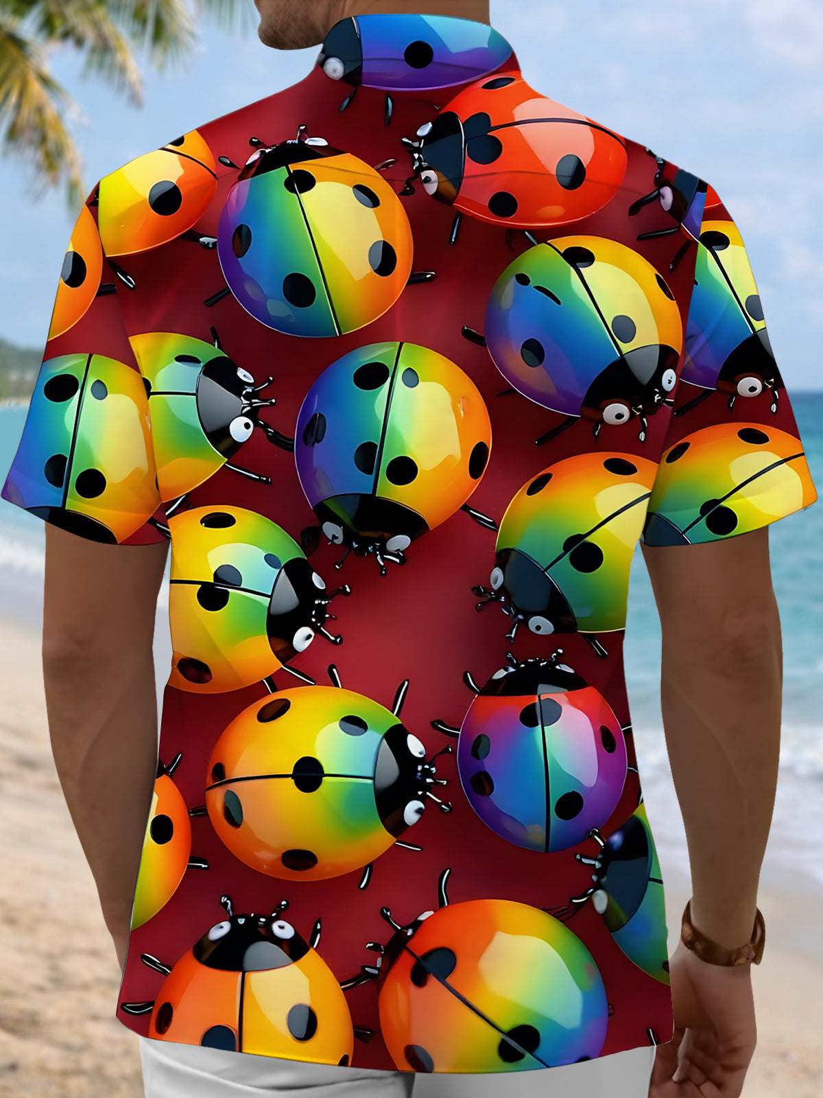 men's pocket shirt back view