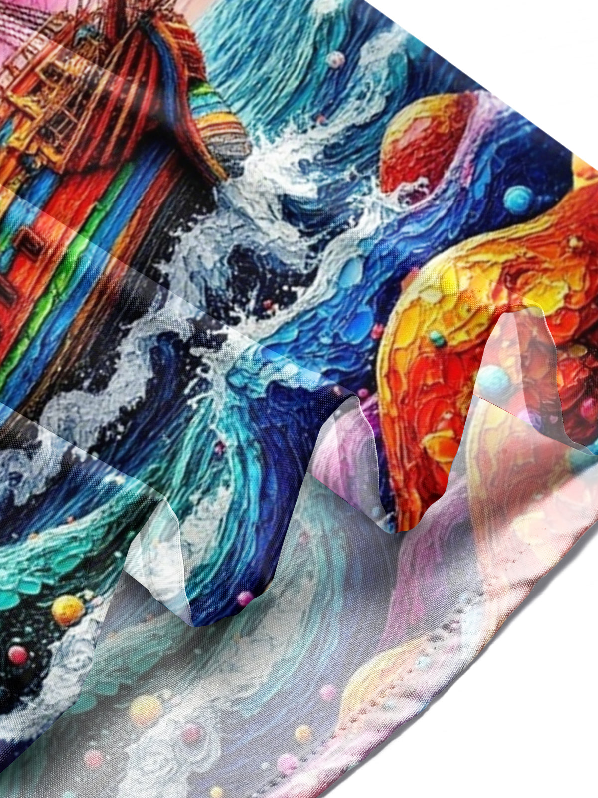 men's art print shirt summer vacation