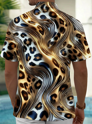 men's animal print shirt back view