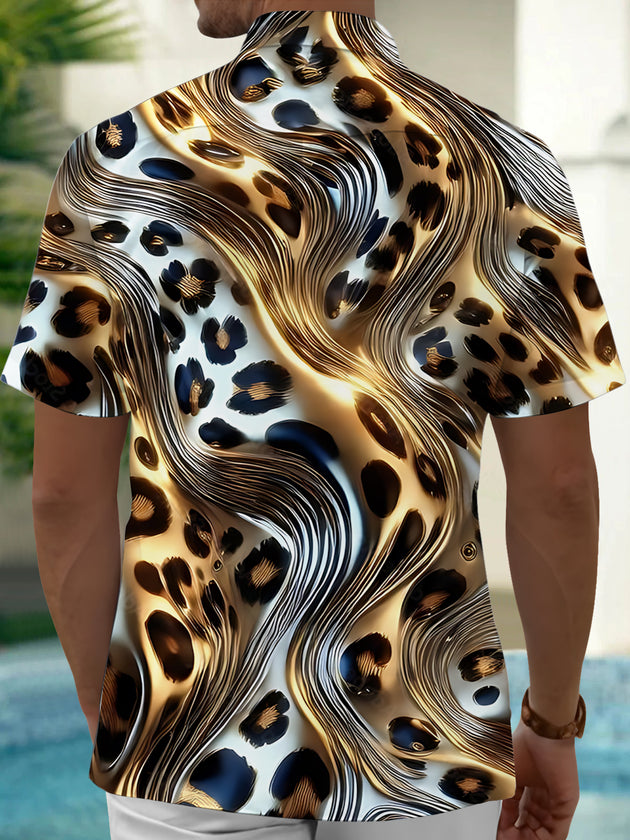 men's animal print shirt back view