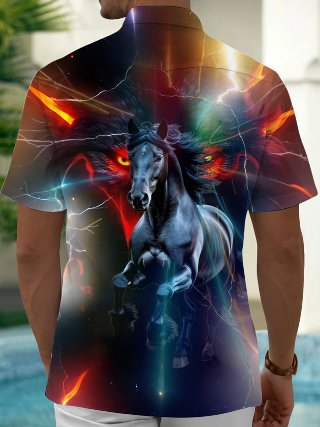 men's artistic design shirt back view