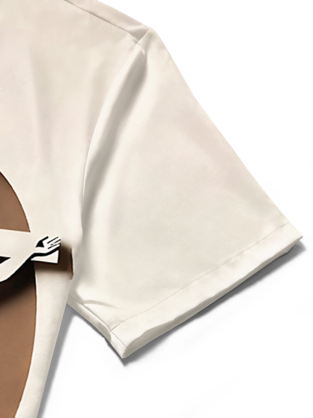 men's art print shirt close-up short sleeve