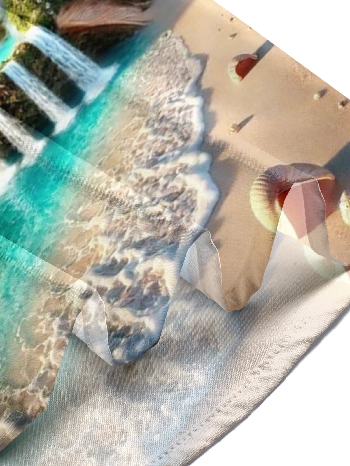 Men's conch print pocket short sleeve shirt lifestyle beach scene