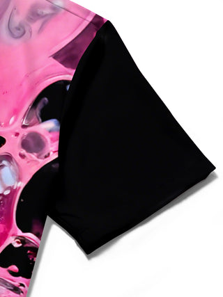men's printed shirt close-up short sleeve