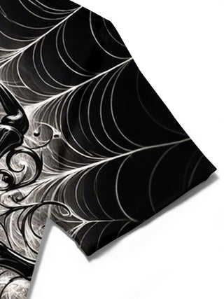 men's printed shirt close-up short sleeve