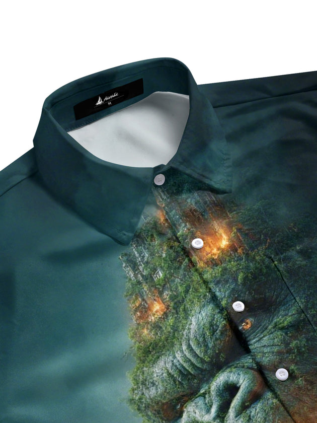 men's short sleeve shirt side view