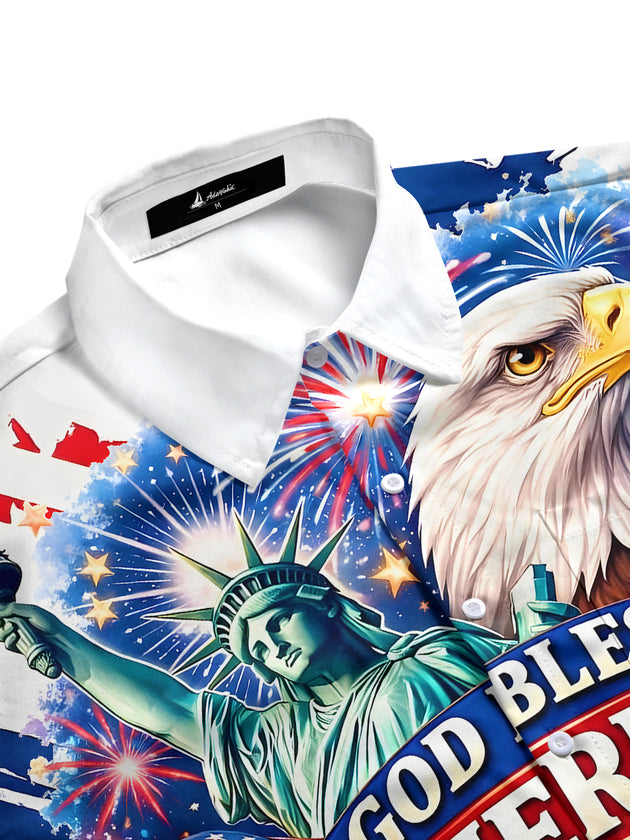 men's American eagle shirt side view