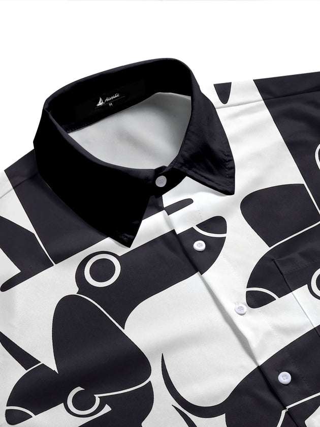men's short sleeve shirt side view