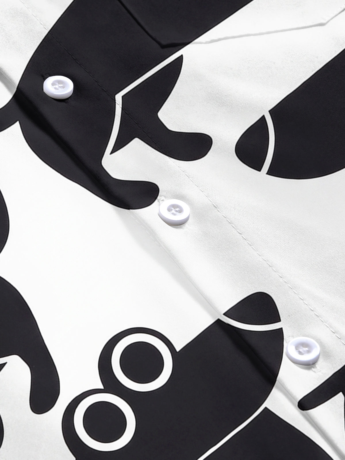 men's funny dachshund pattern short sleeve shirt flat lay