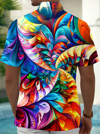 men's aloha shirt back view