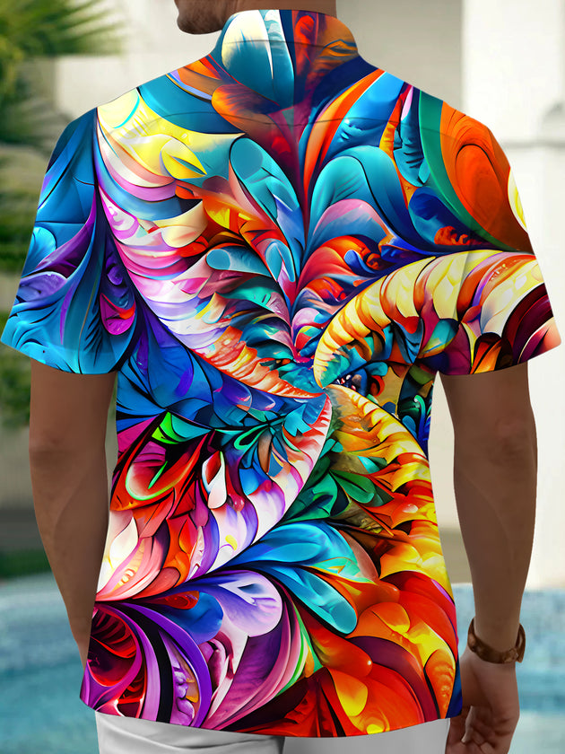 men's aloha shirt back view