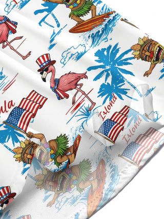 men's Hawaiian shirt Independence Day