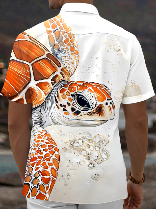 men's aloha shirt back view