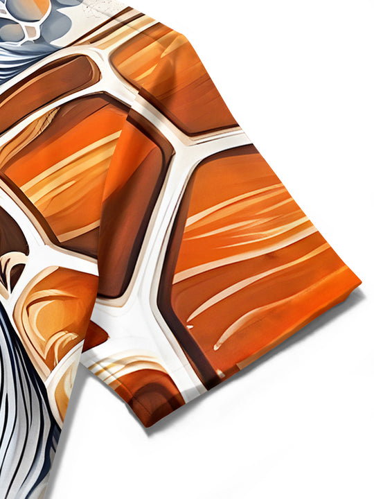 men's Hawaiian shirt close-up short sleeve