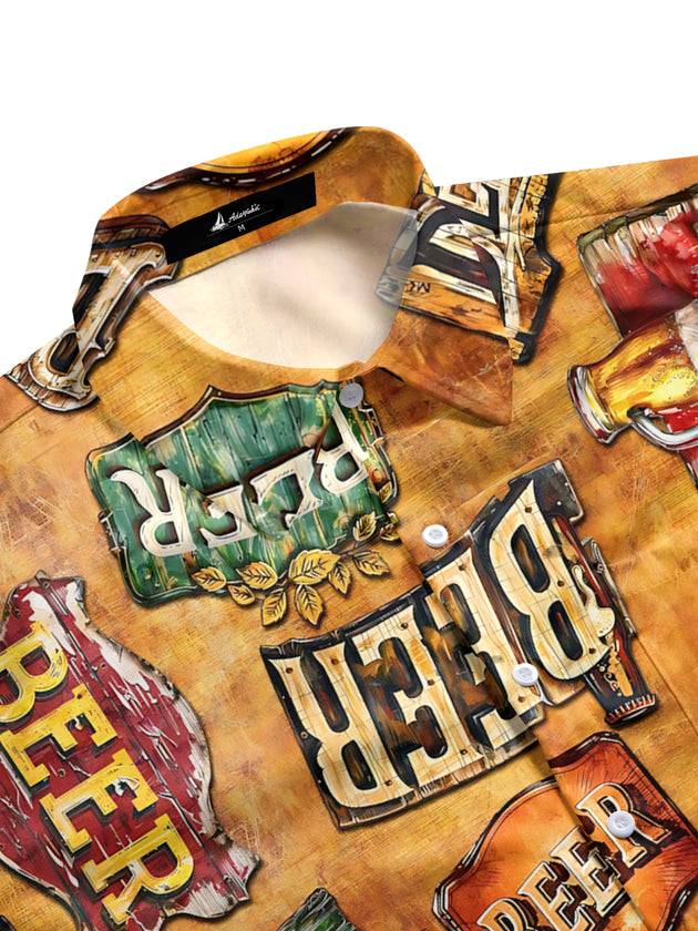 BEER Men's pocket half sleeve shirt side view