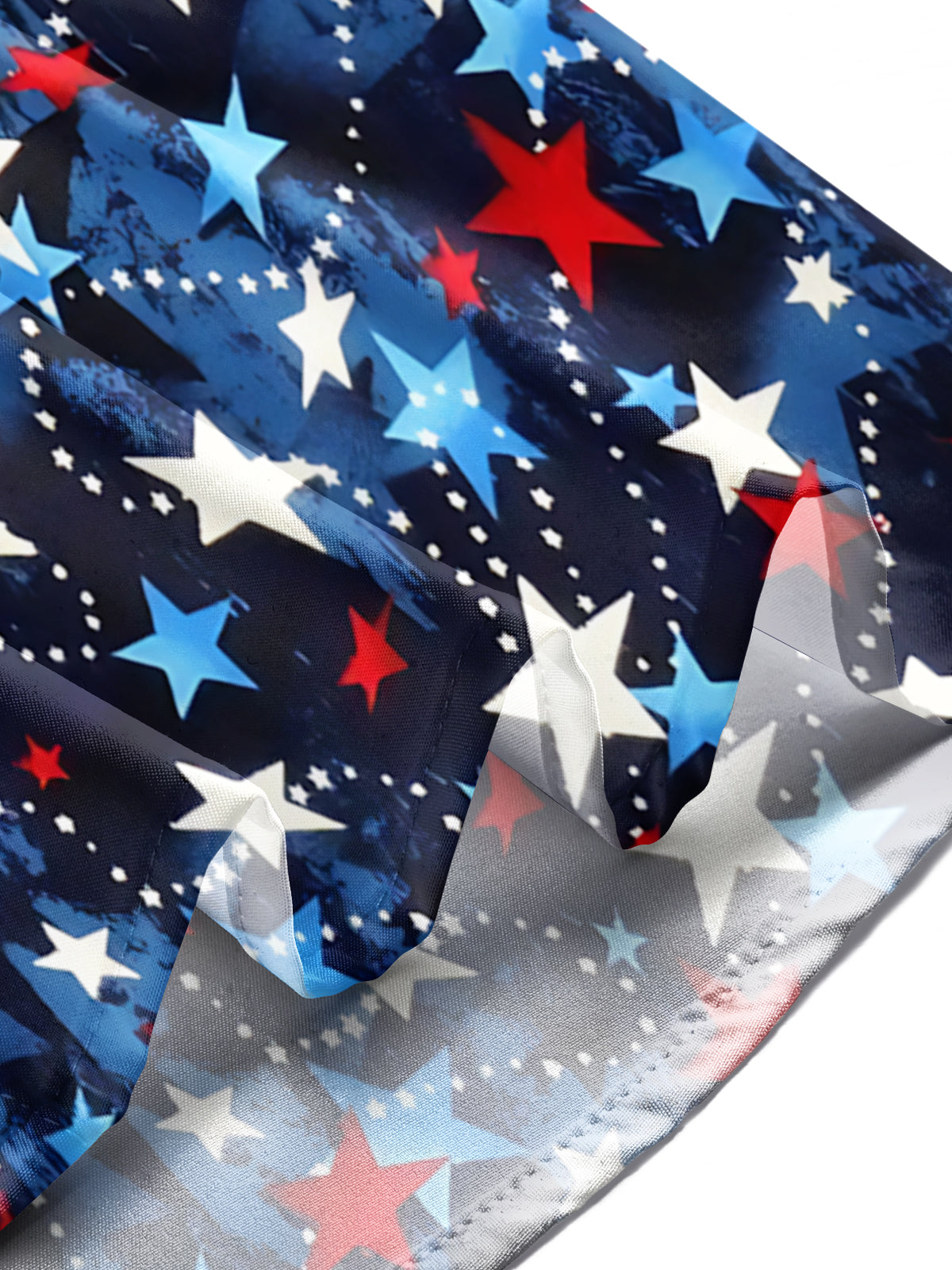 Independence Day Star Print Men's Pocket Short Sleeve Shirts