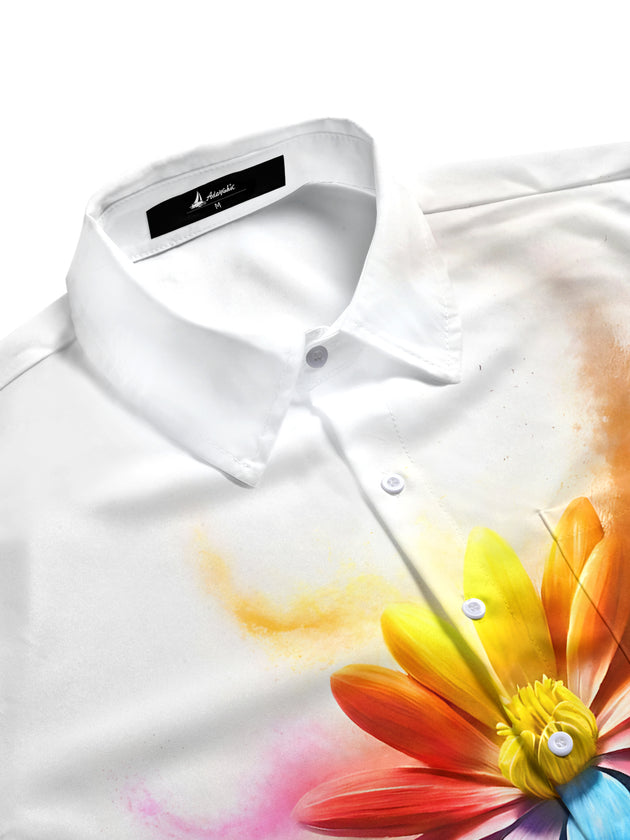 men's botanical shirt side view