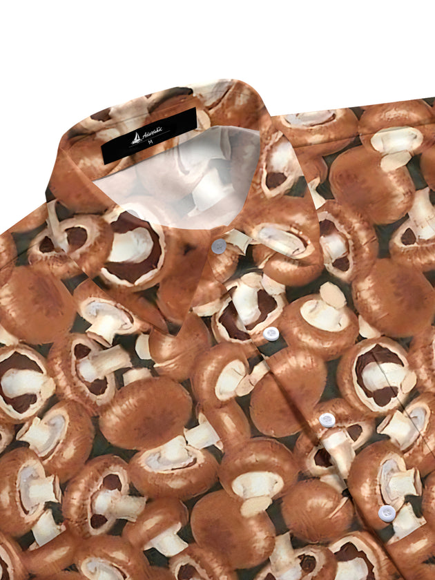 men's nature print shirt side view