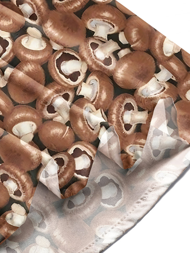 men's mushroom print shirt summer vacation