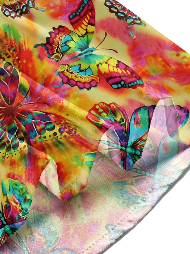 Men's butterfly print pocket short sleeve shirt lifestyle shot