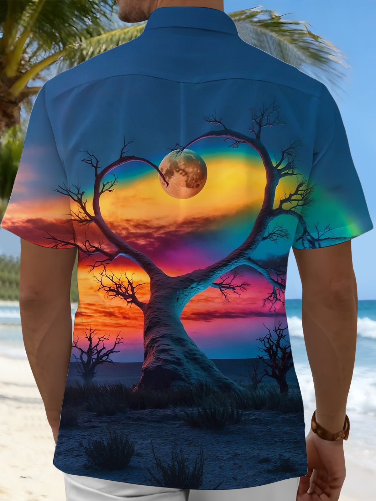 men's pocket shirt back view