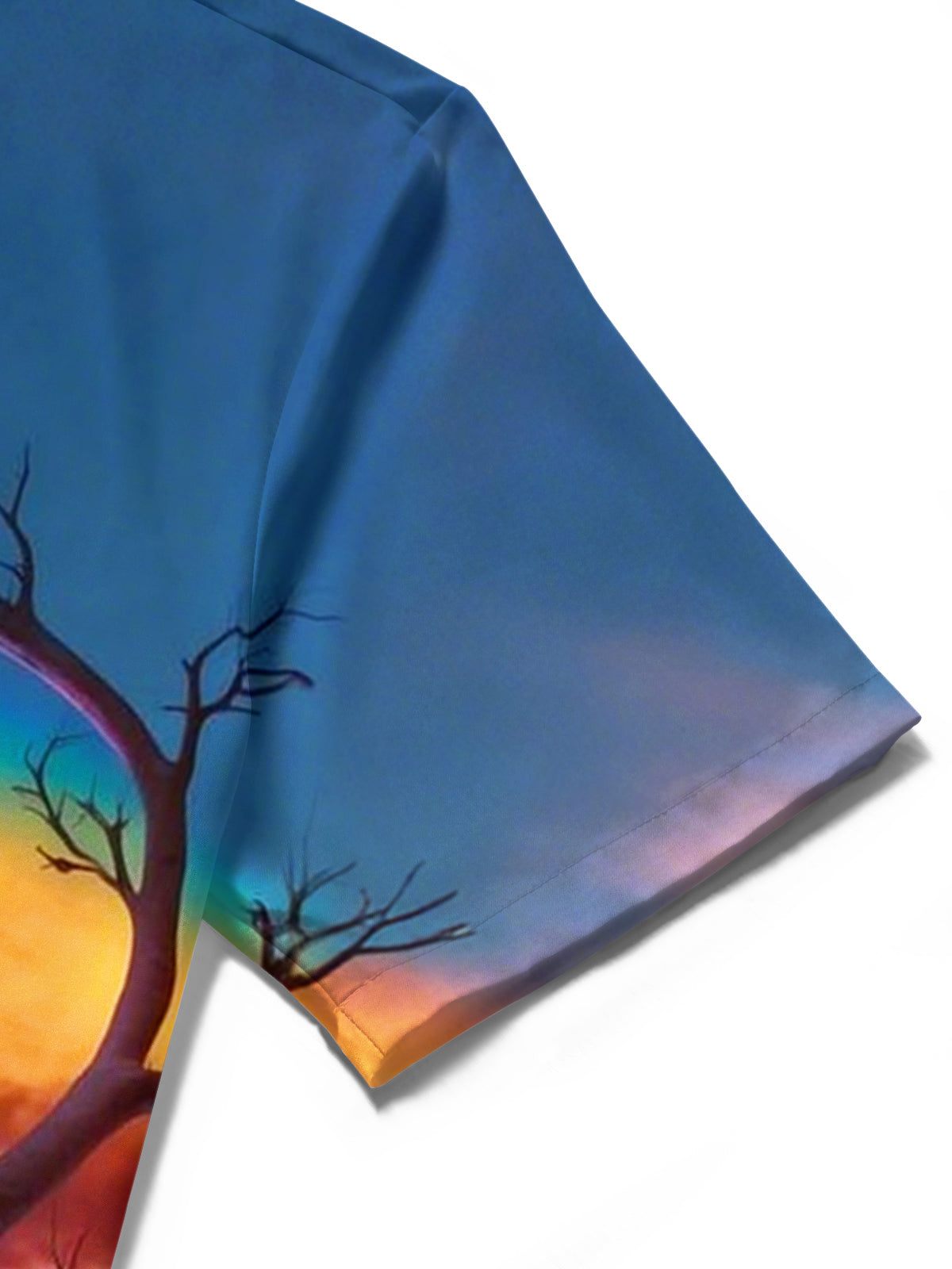 men's printed shirt close-up short sleeve