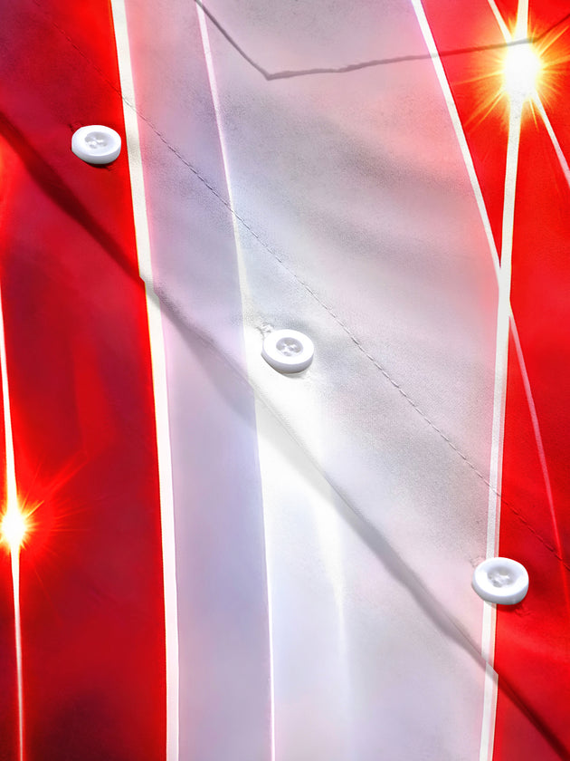 Independence Day Abstract Men's Pocket Short Sleeve Shirts