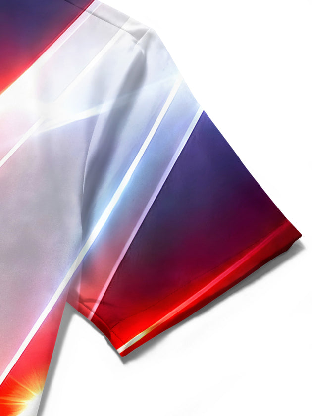 Independence Day Abstract Men's Pocket Short Sleeve Shirts