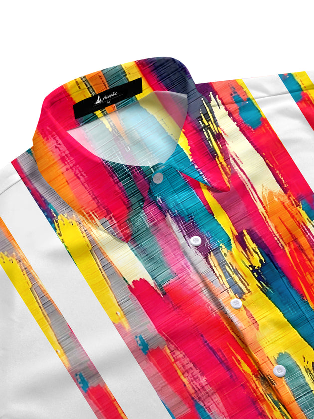 men's tie-dye shirt side view