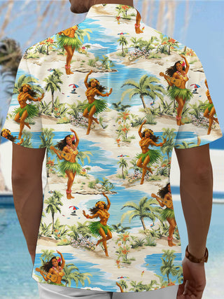 men's aloha shirt back view