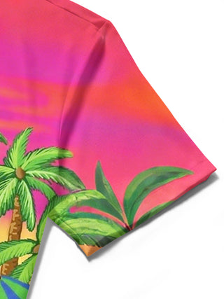 men's Hawaiian shirt close-up short sleeve