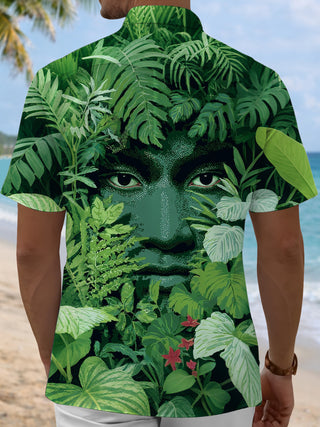 men's artistic design shirt back view