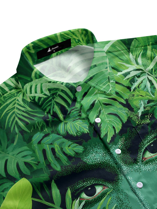 men's graphic art shirt side view