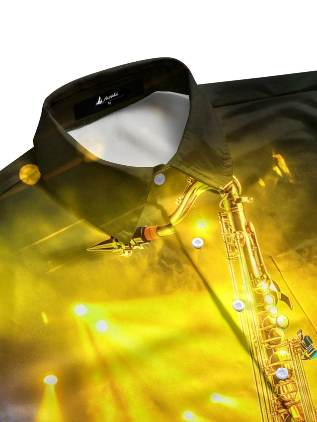 men's short sleeve shirt side view