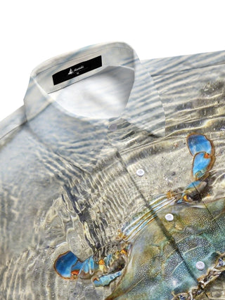 men's short sleeve shirt side view