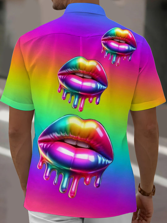 men's ombre effect shirt back view