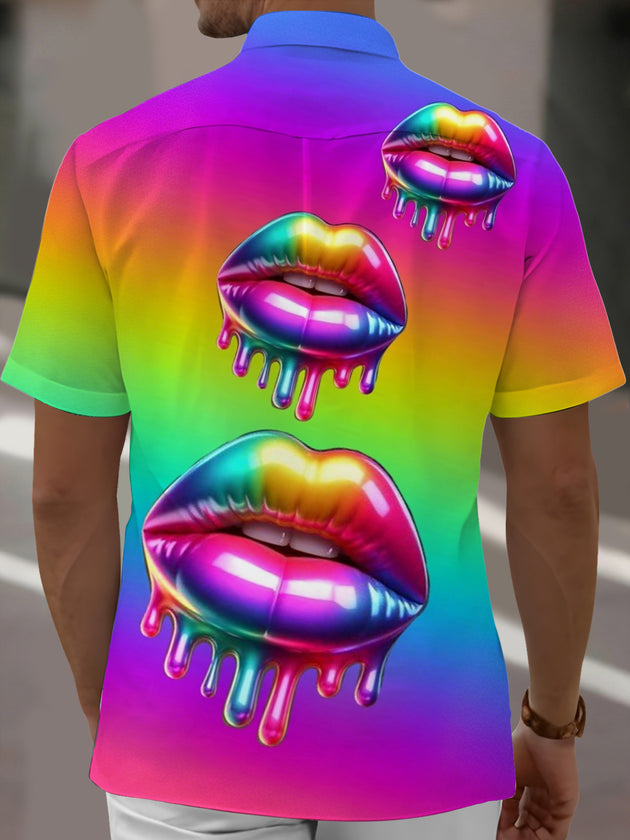men's ombre effect shirt back view
