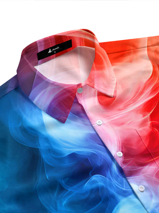 men's graphic art shirt side view