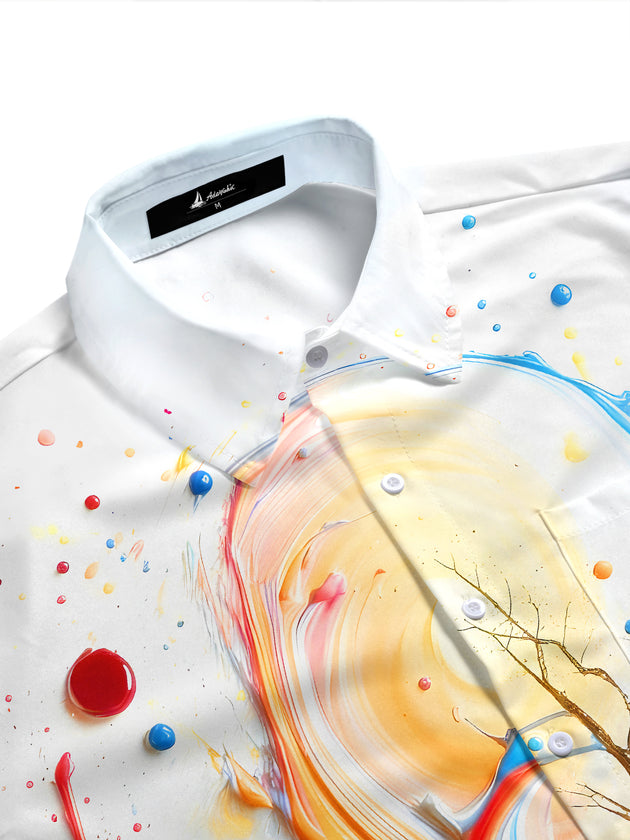 men's short sleeve shirt side view
