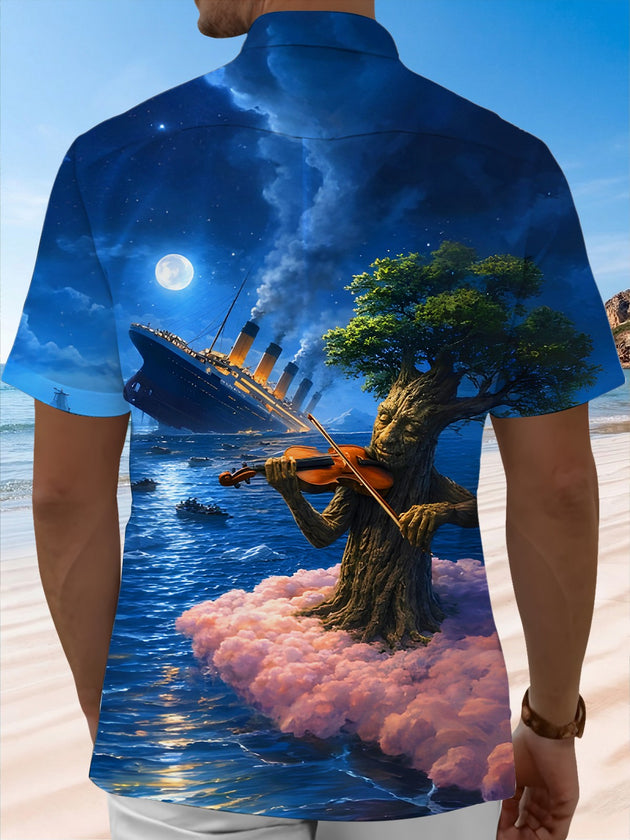 men's pocket shirt back view
