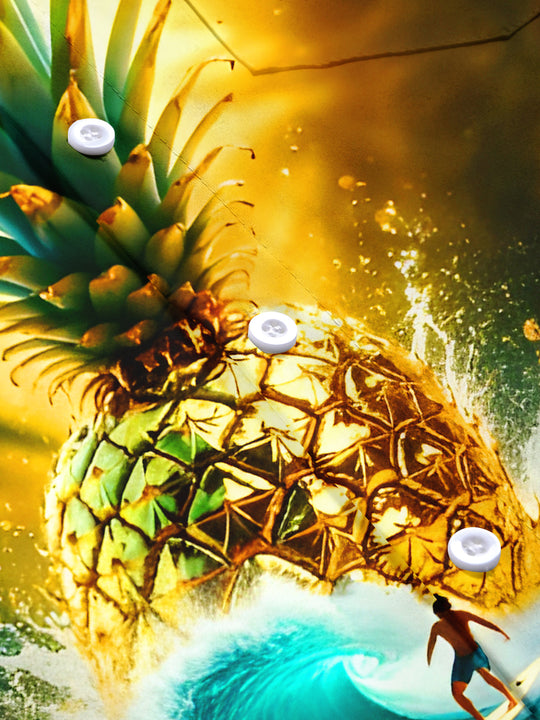men's pineapple print short sleeve flat lay shirt