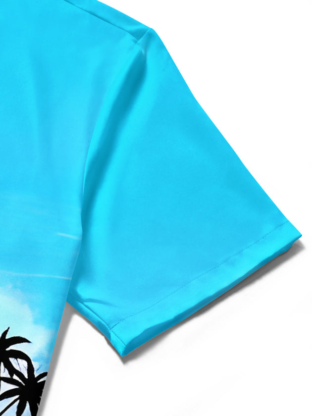 men's Hawaiian shirt close-up short sleeve