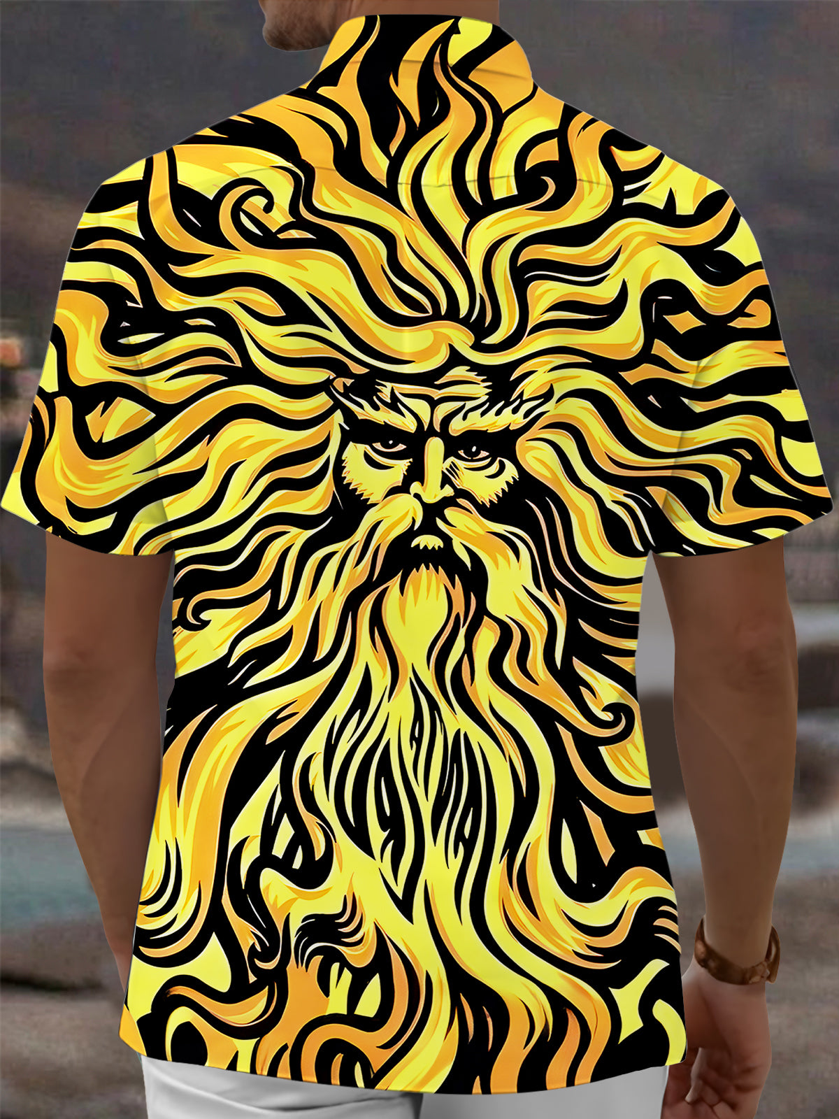 men's pocket shirt back view