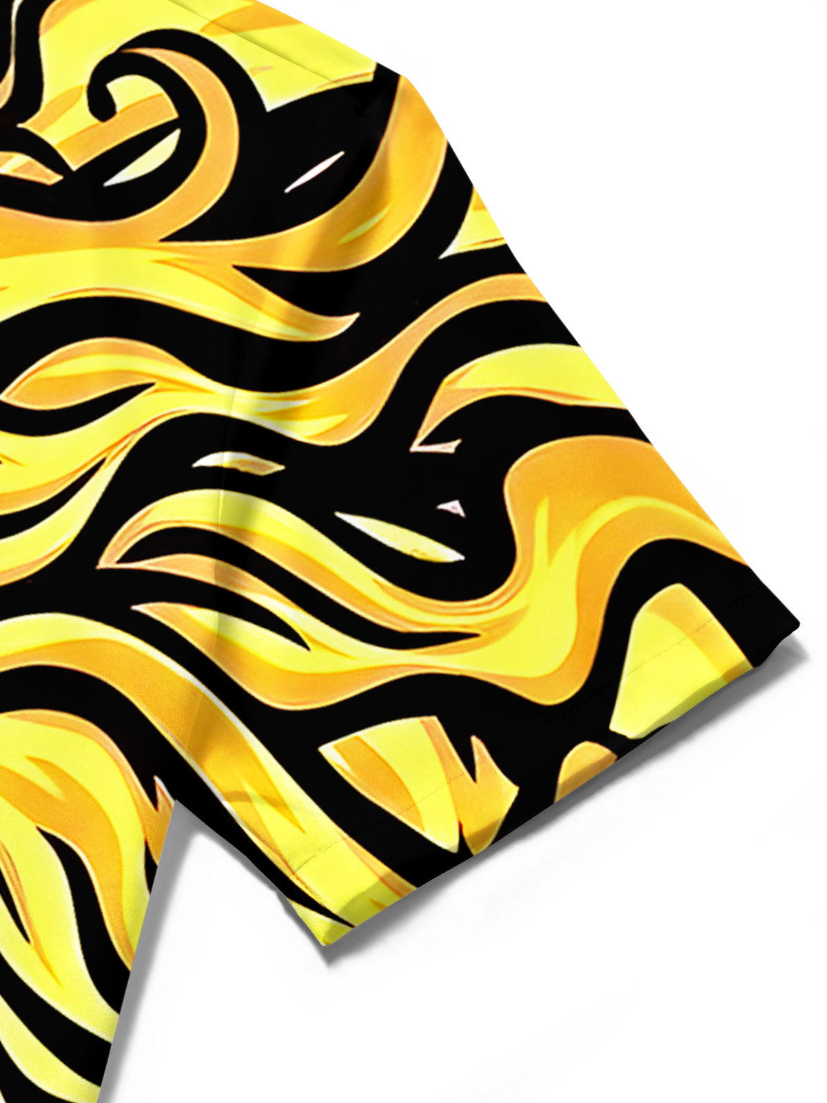 men's printed shirt close-up short sleeve