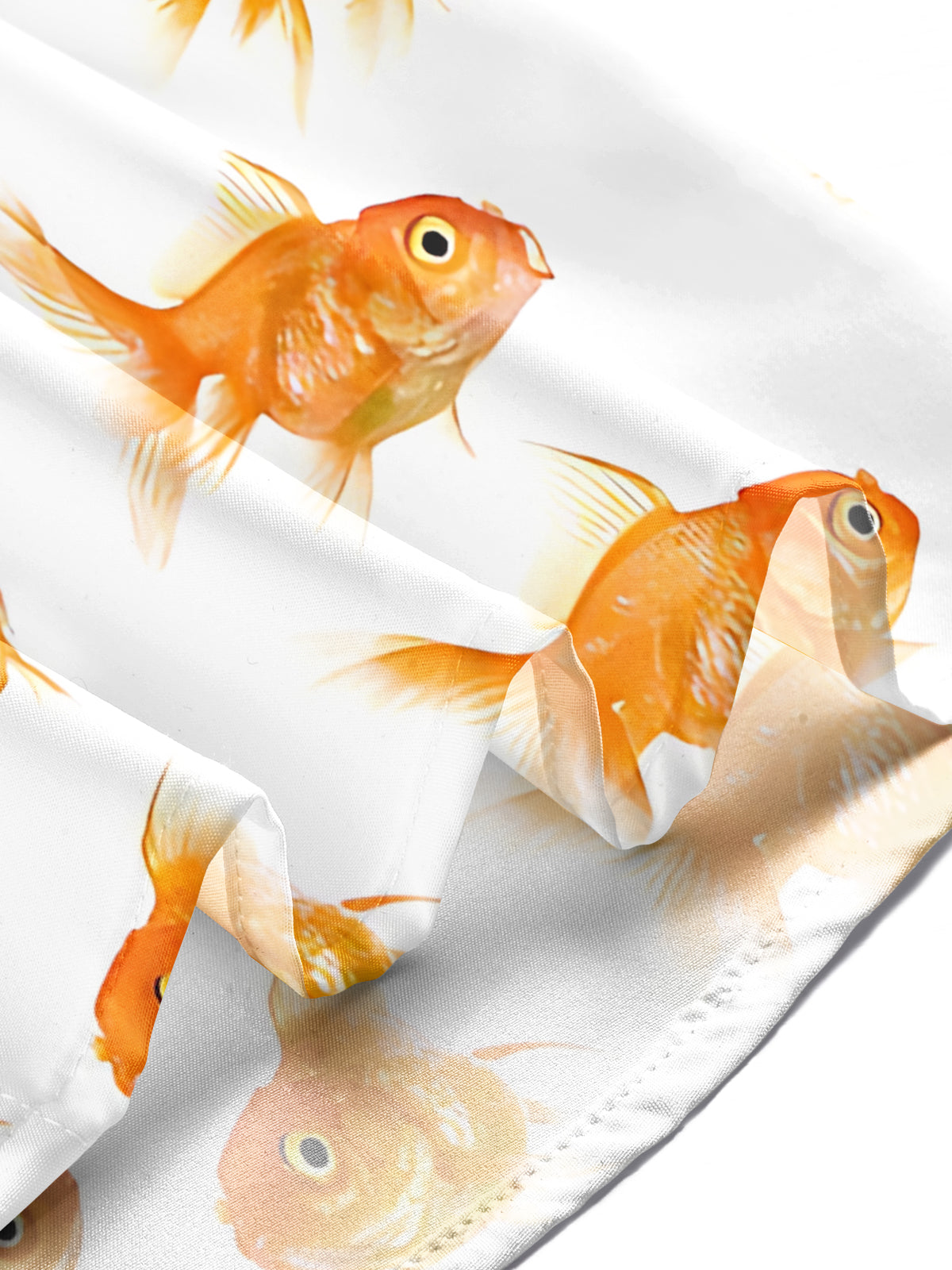 Men's goldfish print pocket short sleeve shirt three-quarter lifestyle view