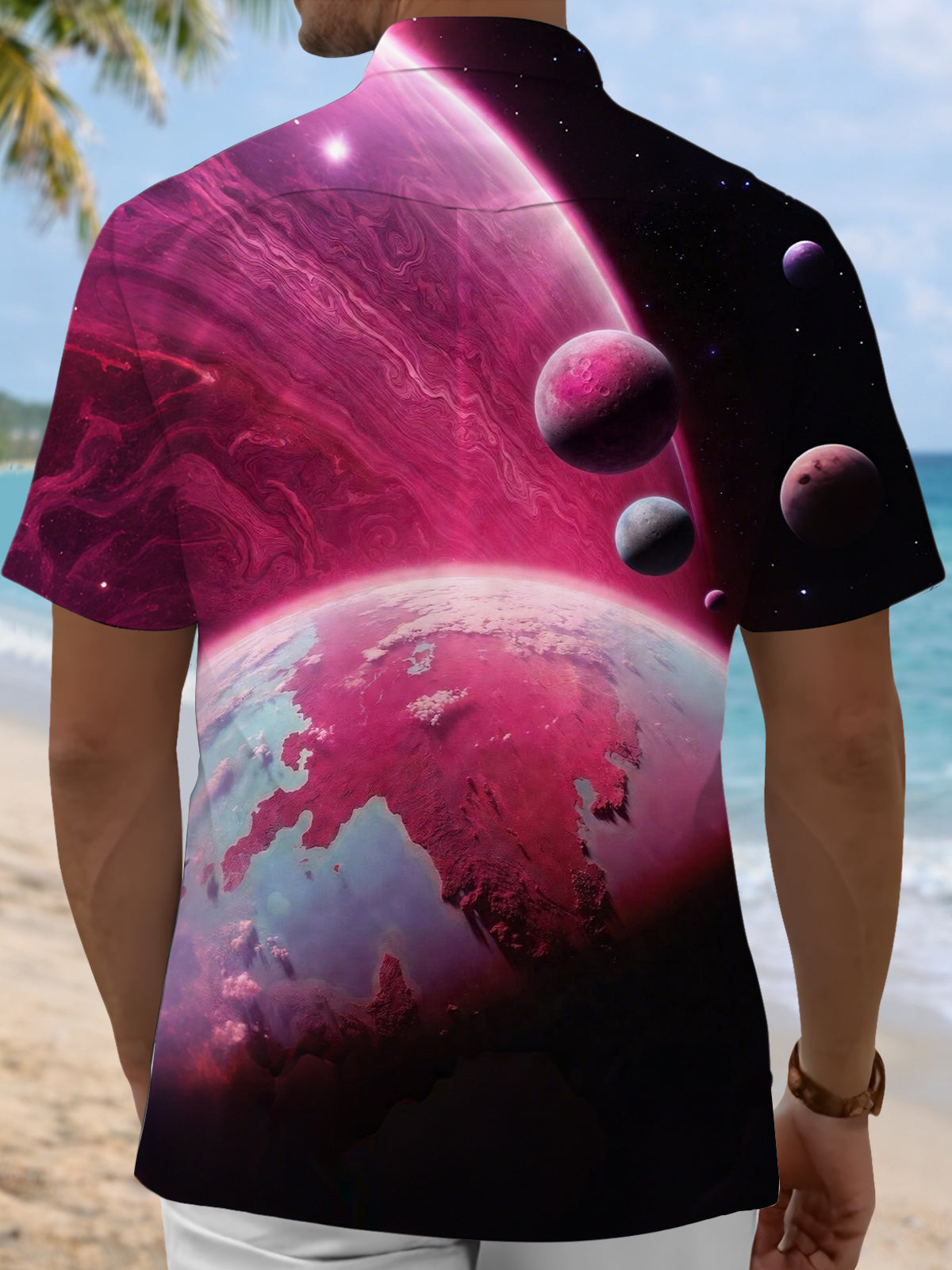men's pocket shirt back view