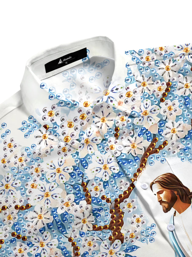 men's short sleeve shirt side view