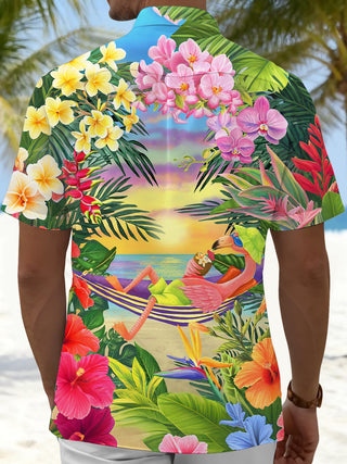 men's aloha shirt back view