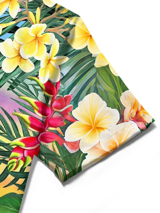men's Hawaiian shirt close-up short sleeve